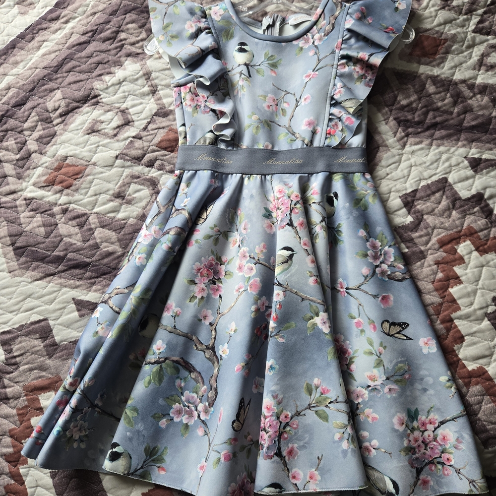 Floral Blue Kids Dress